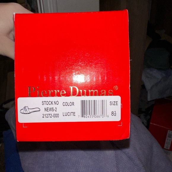 Clear Strap with Gold link Women Sandals - Picture 2 of 3